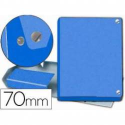 Carpeta de Proyectos Pardo Folio Cartón forrado con Broche Lomo 70mm Azul