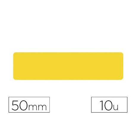 Etiqueta adhesiva Tarifold Tira delimitación suelo amarillo 20x5 cm