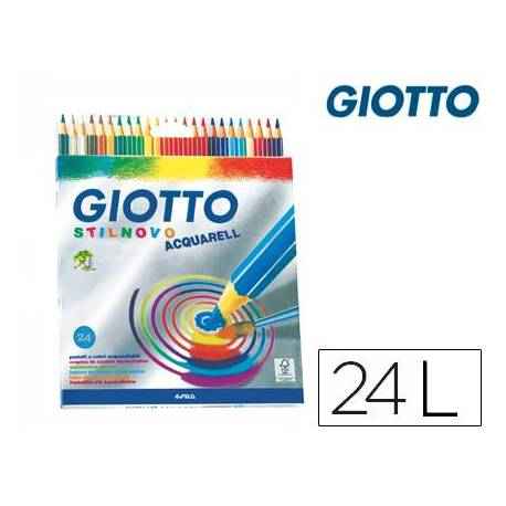 Lapices de colores Giotto Stilnovo acuarelables caja de 24 colores