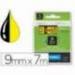 Cinta Dymo D1 color negro y amarillo 19mm x 7 mt