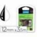 Cinta Dymo D1 nylon color negro y amarillo 12mm x 3,5 mt