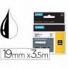 Cinta Dymo rhino nylon flexible blanco/negro