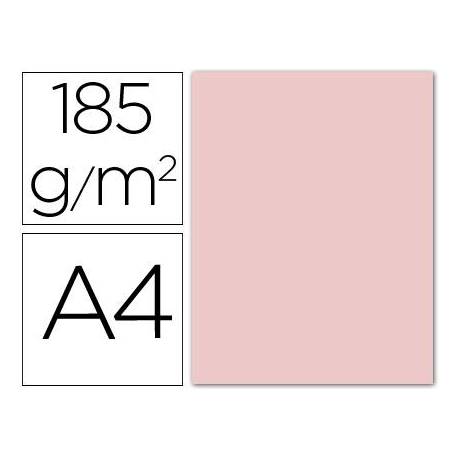 Cartulina Guarro din a4 color rosa 185 gr paquete 50 hojas