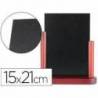 Pizarra sobremesa Liderpapel negra doble cara de madera 15x21 cm