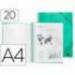 Carpeta Liderpapel escaparate 20 fundas verde