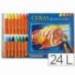 Lapices de cera acuarelable caja 24 unidades colores surtidos