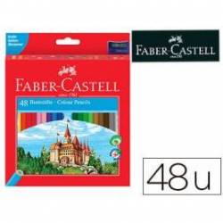 Lapices de colores Faber-Castell hexagonal caja de 48 unidades + sacapuntas