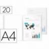Carpeta Beautone escaparate transparente 20 fundas fijas Din a4