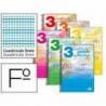 Bloc espiral marca liderpapel folio pautaguia tapa cartoncillo 80h80 g cuadriculado pautado 3mm con margen colores surtidos