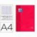 Bloc espiral Oxford Din A-4 extradura 80 hojas microperforado rojo