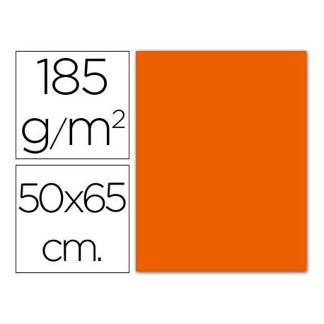Cartulina Guarro color naranja mandarina 50x65 cm 185 grs