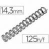 Espiral GBC wire 3:1 14,3 mm n.9 color negro. Capacidad 125 hojas. Caja de 100 unidades.