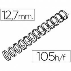 Espiral GBC wire 3:1 12,7 mm n.8 color negro. Capacidad 105 hojas. Caja de 100 unidades.