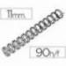 Espiral GBC wire 3:1 11 mm n.7 color negro. Capacidad 90 hojas. Caja de 100 unidades.
