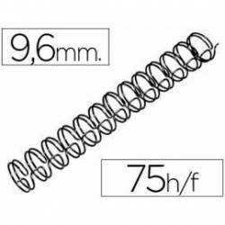 Espiral GBC wire 3:1 9,6 mm n.6 color negro. Capacidad 75 hojas. Caja de 100 unidades.