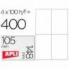 Etiquetas Adhesivas Apli 105 x 148 mm