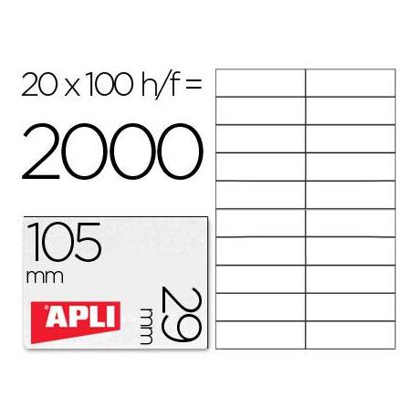 Etiquetas Adhesivas Apli 105 x 29 mm - 20milproductos.com