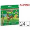Lapices de colores Alpino triangulares caja de 24 unidades