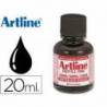 Tinta artline para rotulador pizarra blanca 500-a frasco de 20 ml color negro