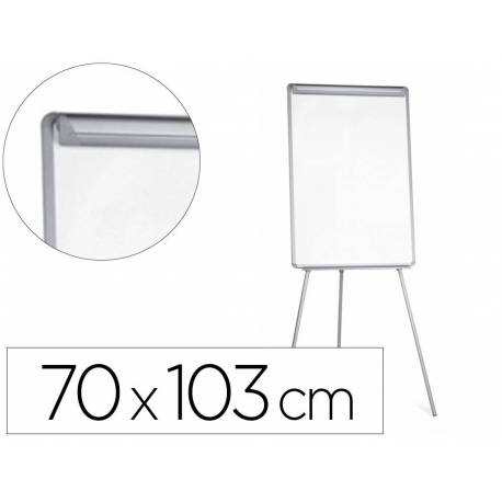 Pizarra Q-Connect trípode magnética marco gris 70x103 cm