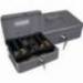 Caja caudales Q-Connect 10" 250x180x90 mm color plata con bandeja portamonedas