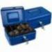 Caja caudales Q-Connect 8" 200x160x90 mm color azul con bandeja portamonedas