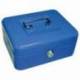 Caja caudales Q-Connect 8" 200x160x90 mm color azul con bandeja portamonedas