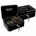 Caja caudales Q-Connect 8" 200x160x90 mm color negro con bandeja portamonedas