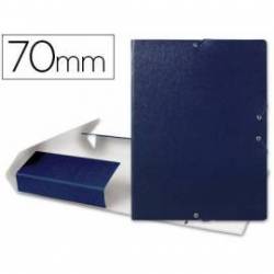 Carpeta de proyectos Liderpapel carton con gomas azul 7cm