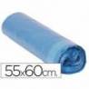 Bolsa basura azul 55x60cm galga 120 rollo de 20 unidades con cierre cierre facil