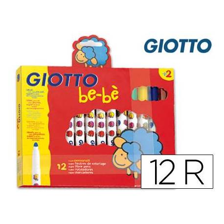 Rotulador Giotto Super Be-be punta gruesa lavable caja de 12 unidades