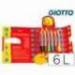 Lapices de colores Giotto redondos bebe caja de 6 lapices 104 mm