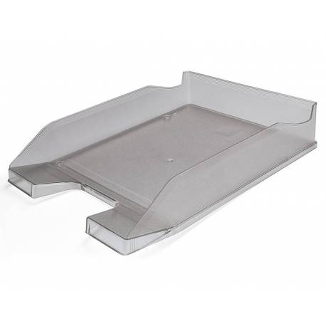 Bandeja sobremesa plastico q-connect gris oscuro transparente 240x70x340 mm