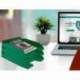 Bandeja sobremesa plastico q-connect verde opaco 240x70x340 mm