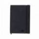 Libreta Liderpapel simil piel a6 120 hojas 70g/m2 cuadro 4mm sin margen color negro