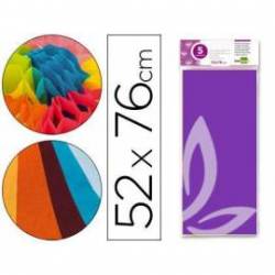 Papel seda marca Liderpapel violeta paquete 5 hojas