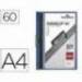 Carpeta dossier con pinza central duraclip Durable 60 hojas Din A4 azul oscuro