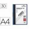 Carpeta dossier con pinza central duraclip Durable 30 hojas Din A4 azul oscuro