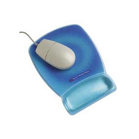 Alfombrilla para ratón con reposamuñecas 3M azul fluorescente con superficie de precisión