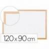Pizarra Blanca laminada marco de madera 120x80 Q-Connect