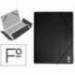 Carpeta lomo flexible gomas con solapas Liderpapel Folio negro