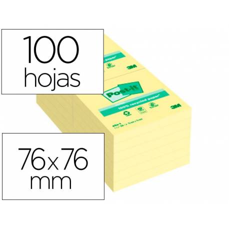 Post-it ® Bloc quita y pon color amarillo
