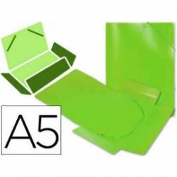 Carpeta lomo flexible gomas con solapas Liderpapel Din A5 verde