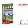 Lapices de Colores Alpino Hexagonales Caja de 6 lapices Cortos