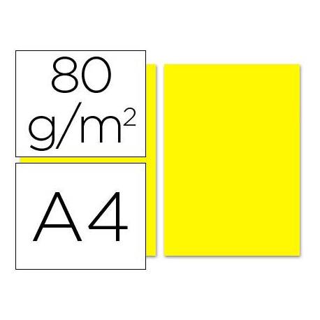 Papel Liderpapel color amarillo A4 80 g/m2 100 hojas