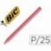 Lapices cera Plastidecor caja 25 unidades color rosa