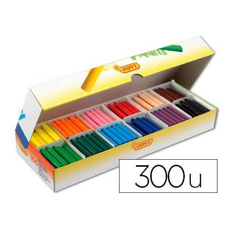 Lapices cera Jovi caja de 300 unidades de 12 colores surtidos