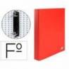 Carpeta 2anillas 25mm Folio Liderpapel Rojo
