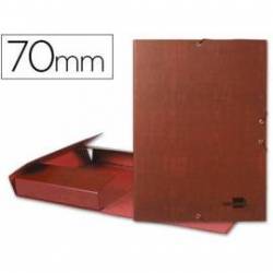 Carpeta proyectos Liderpapel tamaño folio lomo 70mm carton forrado cuero