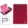Carpetas de gomas carton forrado Paper Coat Liderpapel Folio rojo